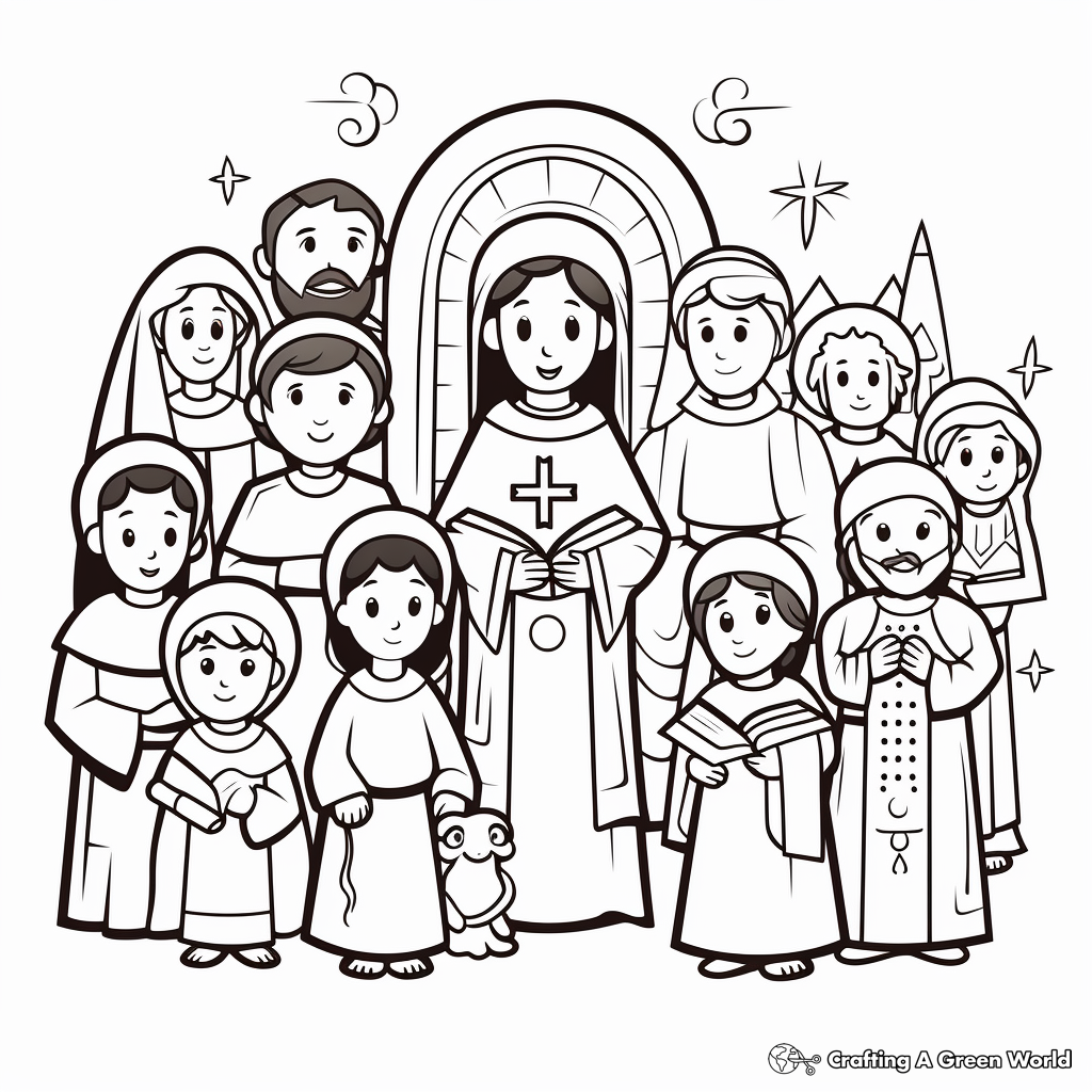 All saints day coloring pages