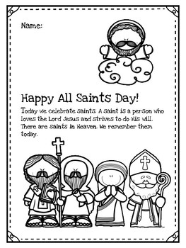 Freebie all saints day coloring page by van goghs earlobe tpt