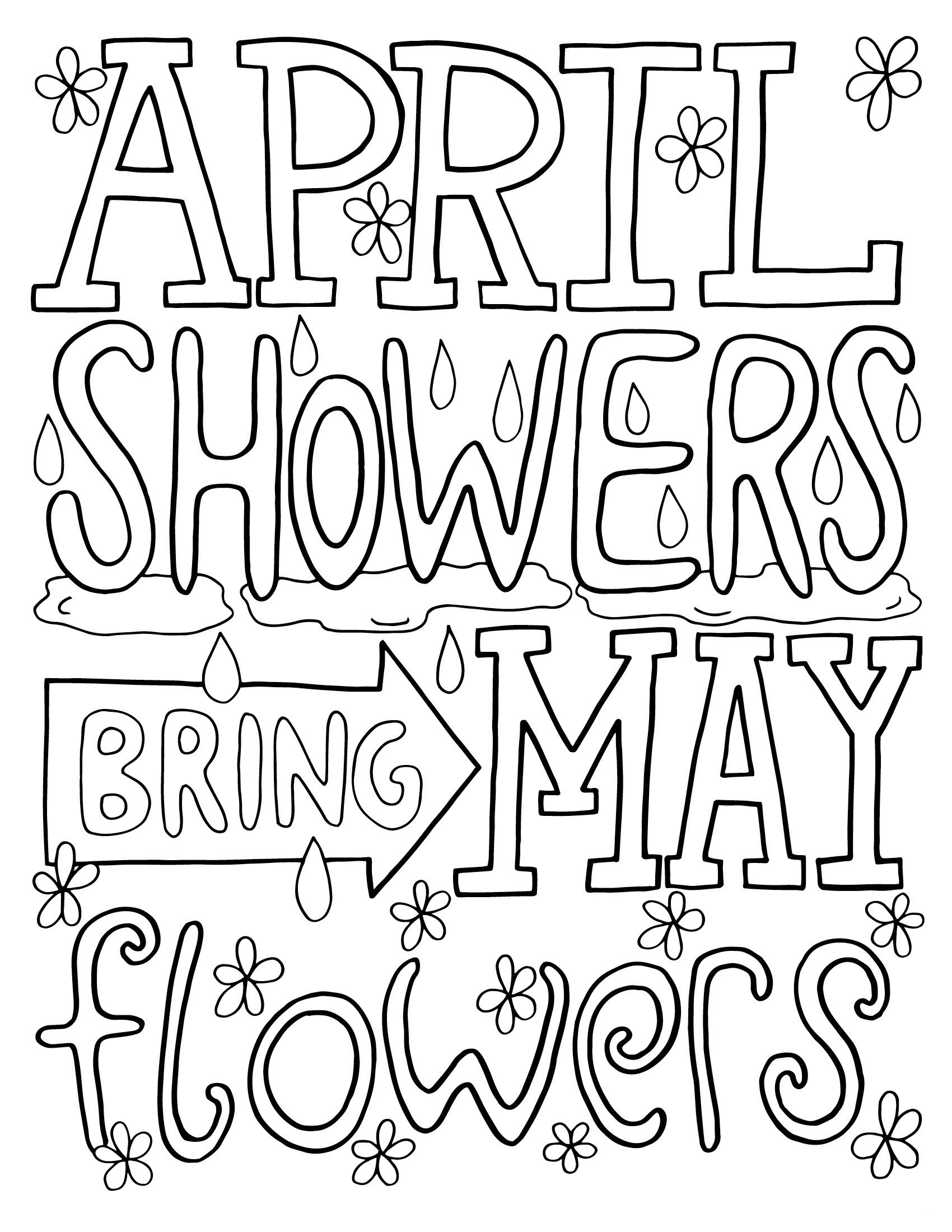 April coloring pages