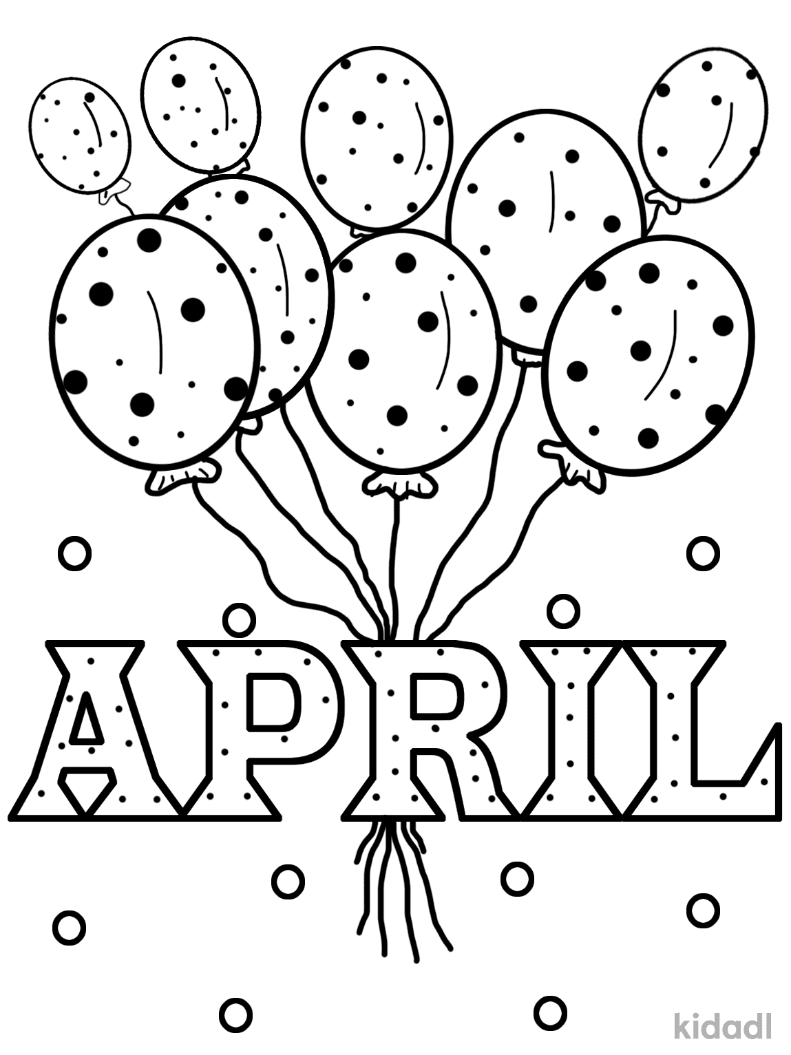 April coloring pages printable for free download