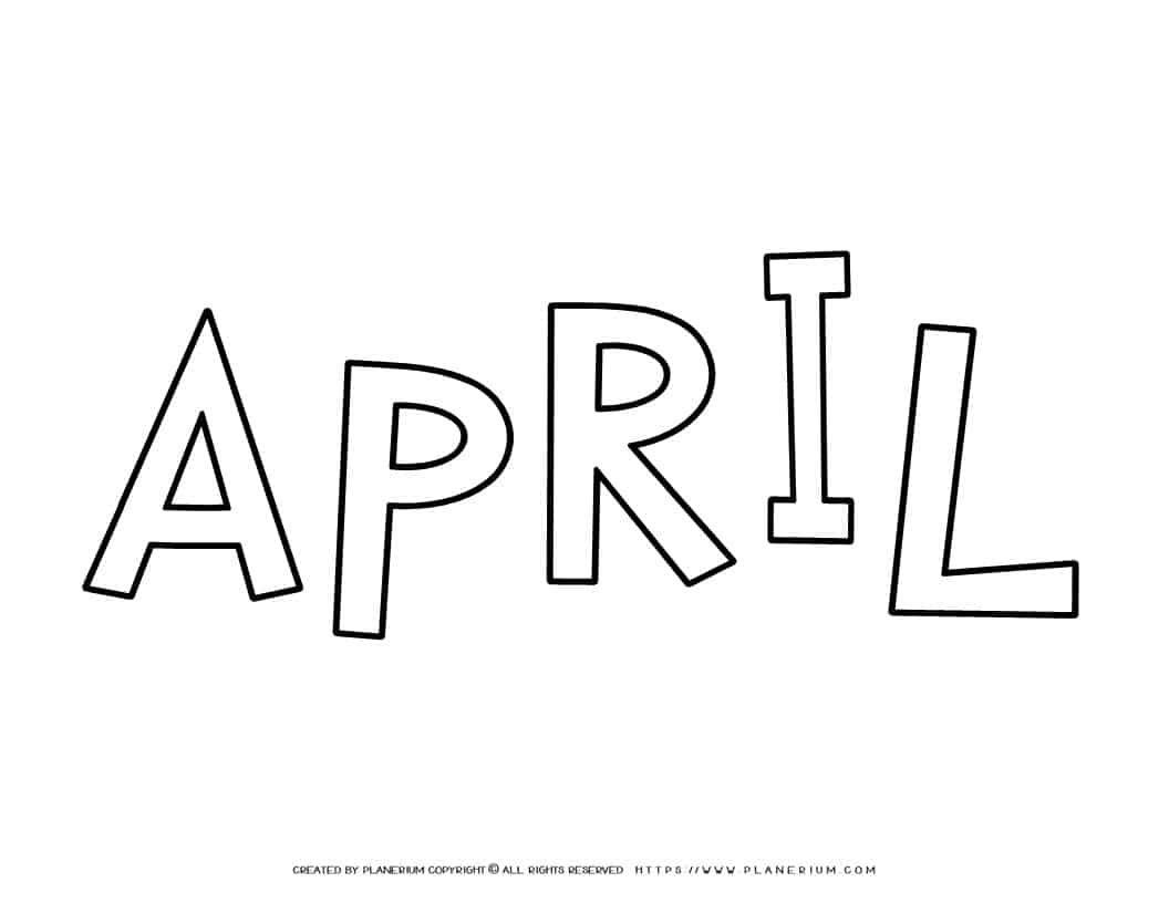 April coloring page