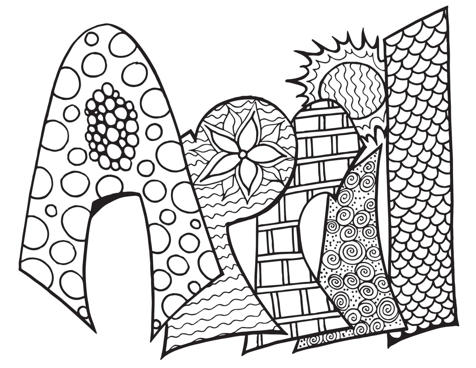 April free printable coloring page