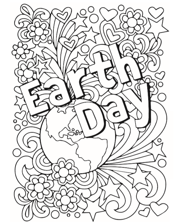 Earth day coloring page â the denver north star