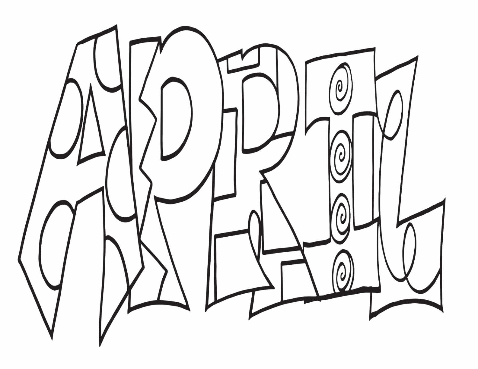 April name coloring pages