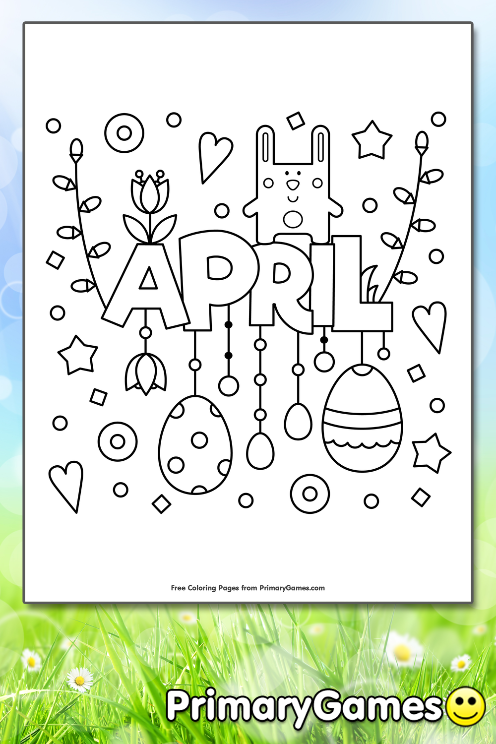 April coloring page â free printable pdf from