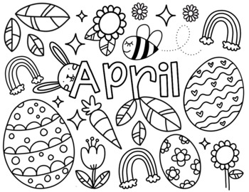 April coloring page abril hoja para colorear by teaching tutifruti