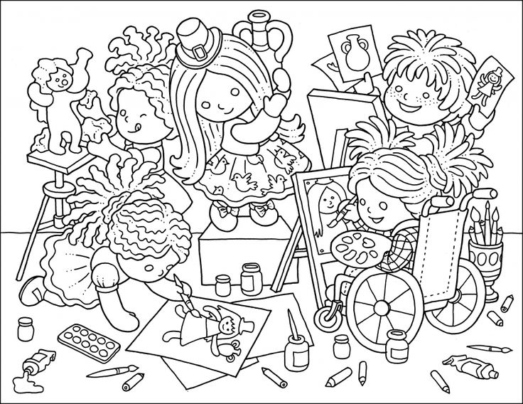 Colouring page â art class cute coloring pages colouring pages coloring pages