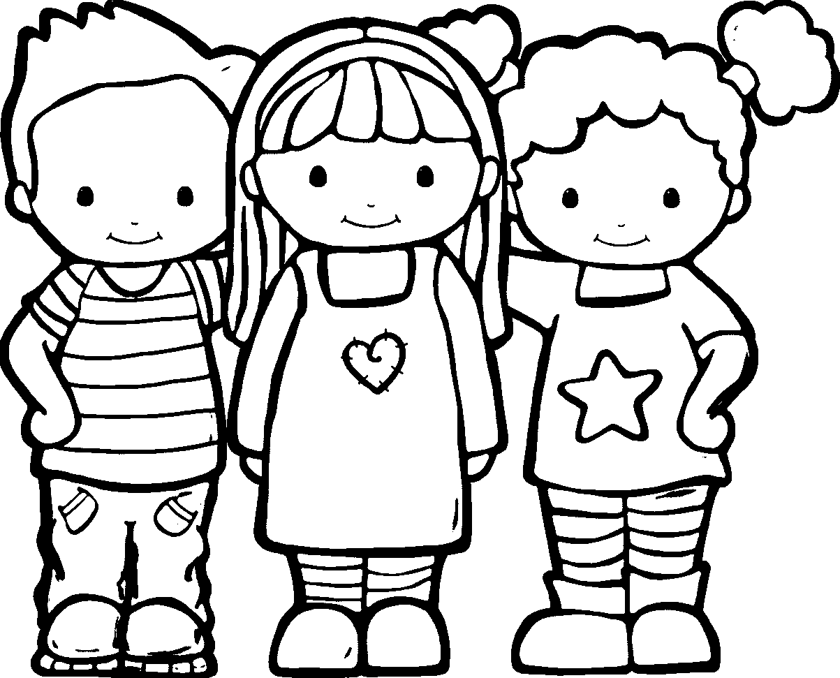 Best friends coloring pages