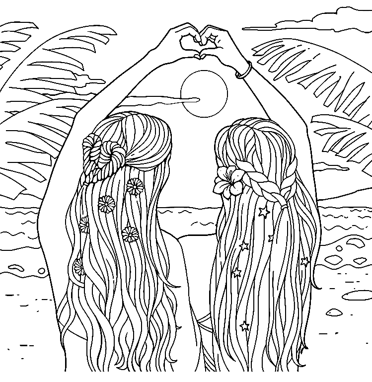 Bff coloring pages