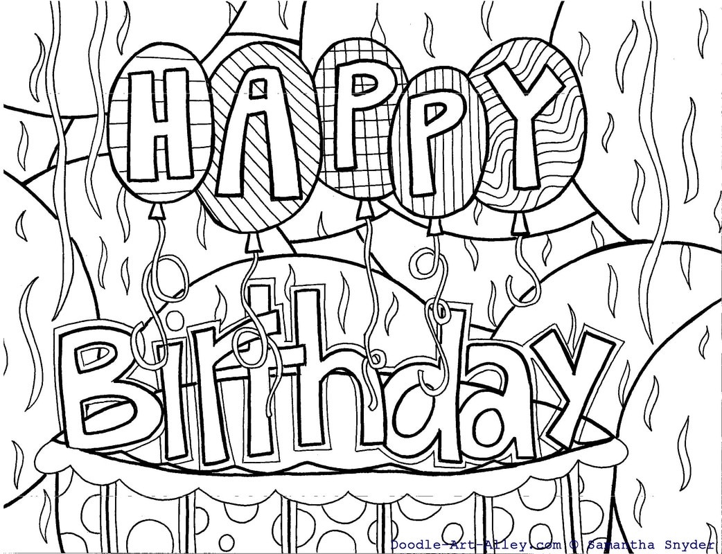 Birthday coloring pages