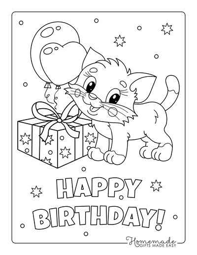 Free happy birthday coloring pages for kids