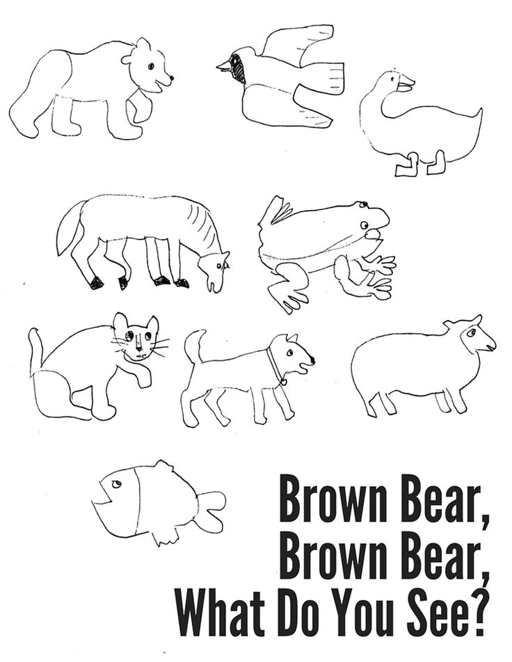 Brown bear brown bear coloring sheet â mostly montessori brown bear book brown bear bear coloring pages