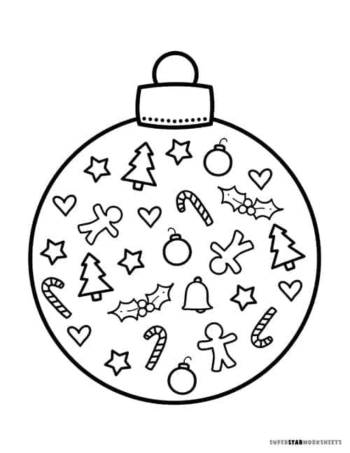 Christmas ornament coloring page