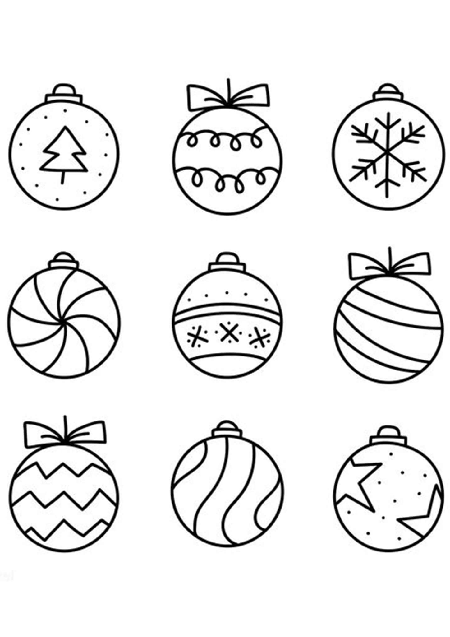 Christmas ornament coloring pages