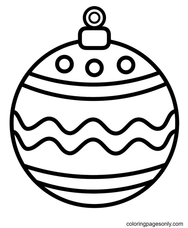 Christmas ornaments coloring pages