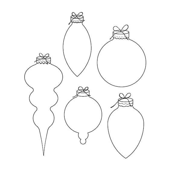 Christmas ornament coloring sheet