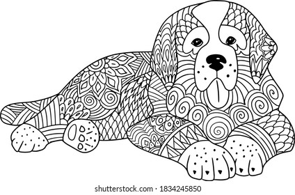 Dog coloring page royalty