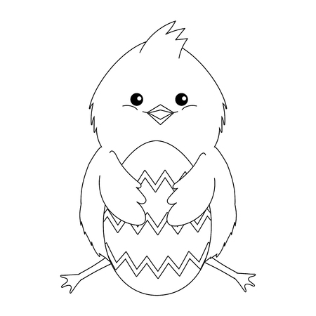 Easter chick coloring page stock illustrations cliparts and royalty free easter chick coloring page vectors