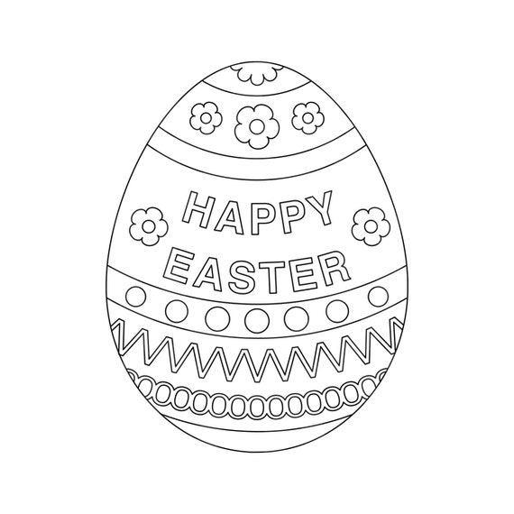 Easter egg coloring page easter egg colouring in pageeaster egg svg printable silhouette cut files cricut cut files svg files download now