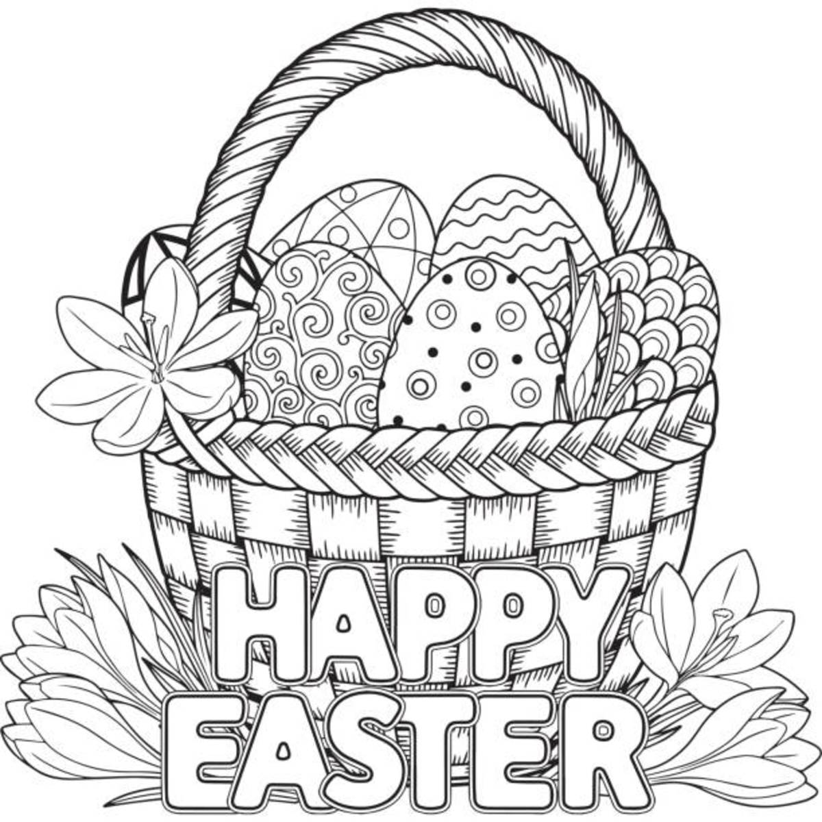 Free printable easter coloring pages for kids and adults