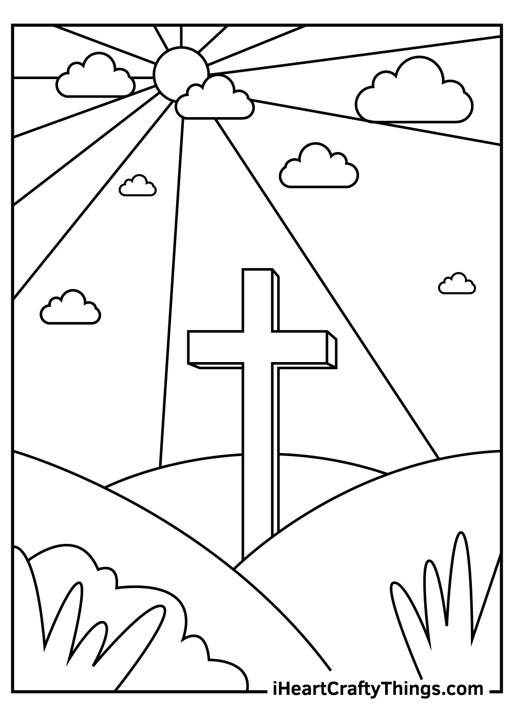 Religious easter coloring pages free printables