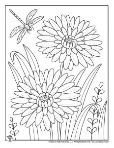 Spring adult coloring pages woo jr kids activities childrens publishing