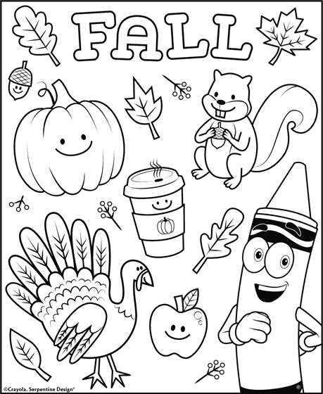 Fall coloring page