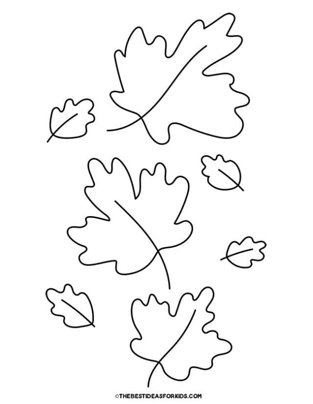 Leaf coloring pages free printables