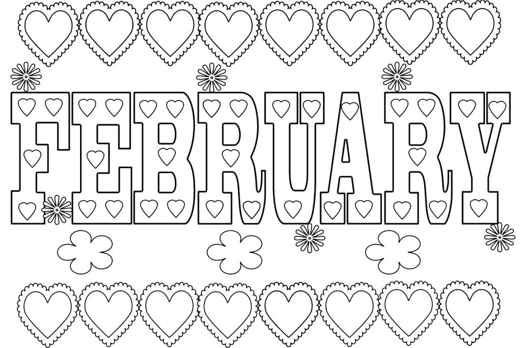 February coloring pages