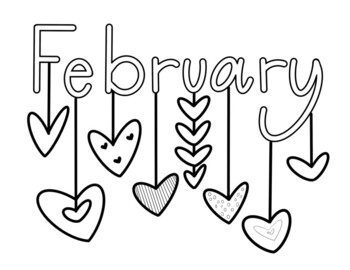 February coloring page by grace filled creations tpt