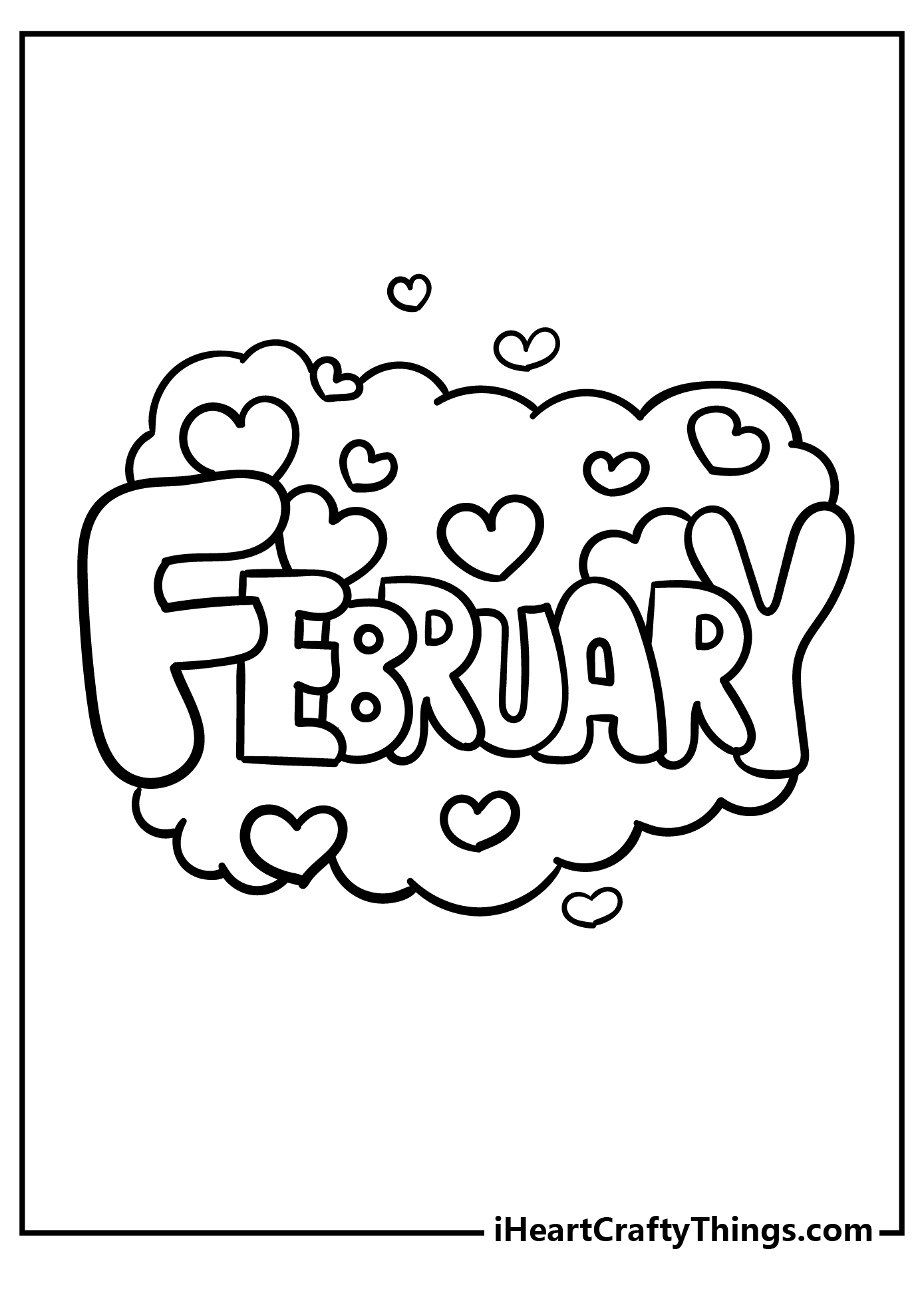 February coloring pages free printables