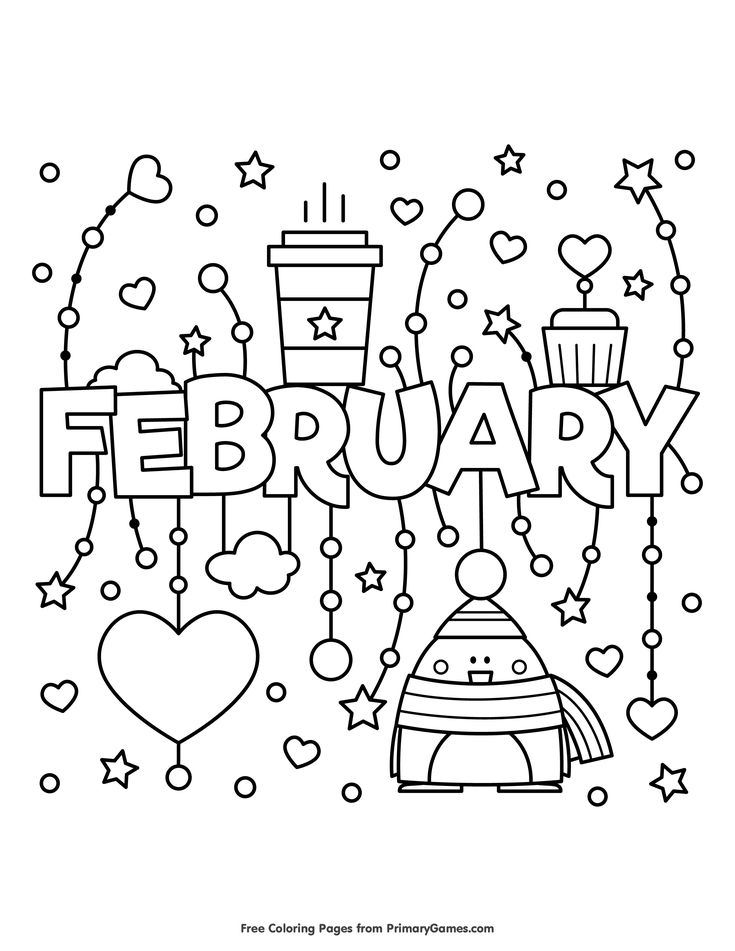 February coloring page â free printable ebook valentine coloring pages coloring pages printable coloring pages