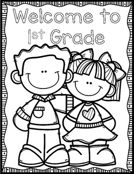 Wele to first grade coloring sheet