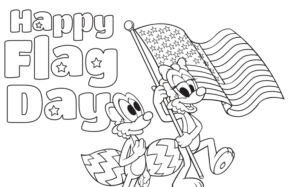 Coloring pages flag day coloring pages