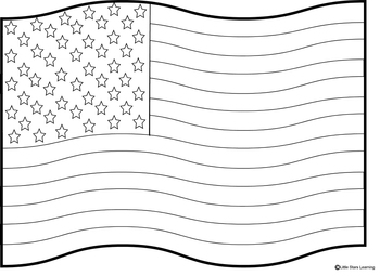 Coloring pages for flag dayth of july by little stars learning
