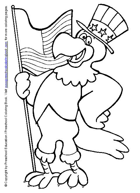 Www th of july flag day coloring page