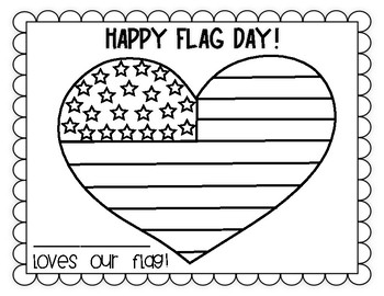 Flag day coloring page freebie by crafty in kindergarten tpt
