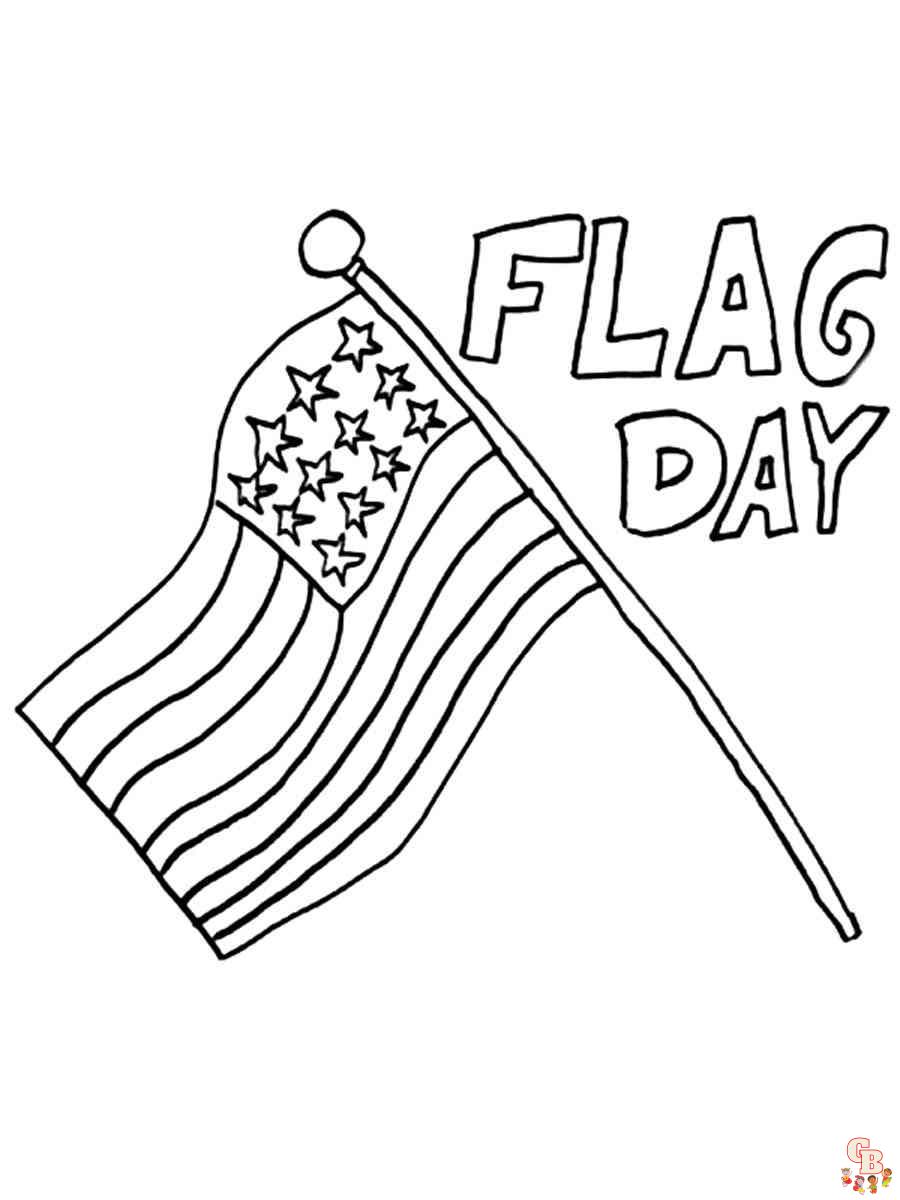 Flag day coloring pages celebrate with patriotic fun