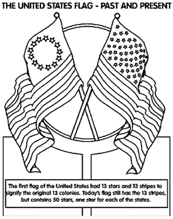 Flag day free coloring pages