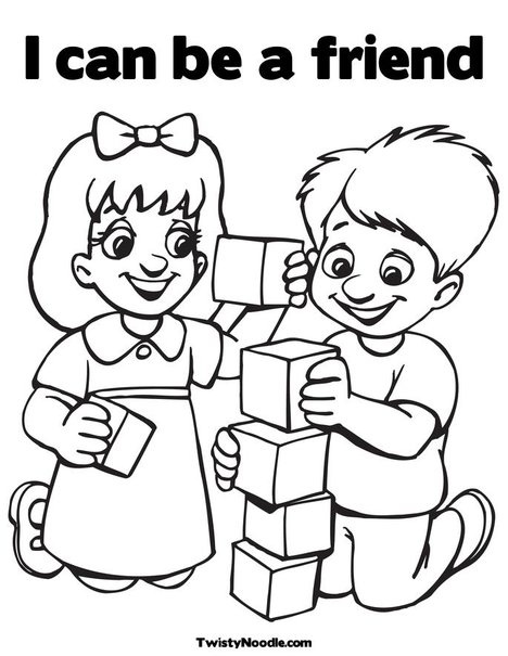 I can be a friend coloring page preschool coloring pages friendship theme preschool friendship