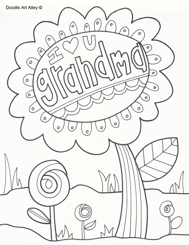 Grandparents day coloring pages