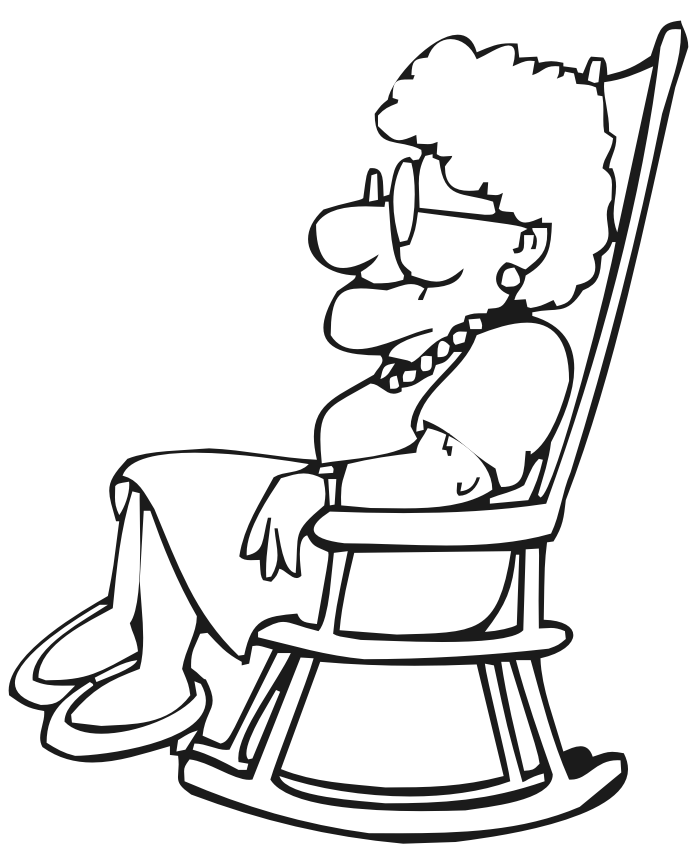 Grandma coloring page family coloring page