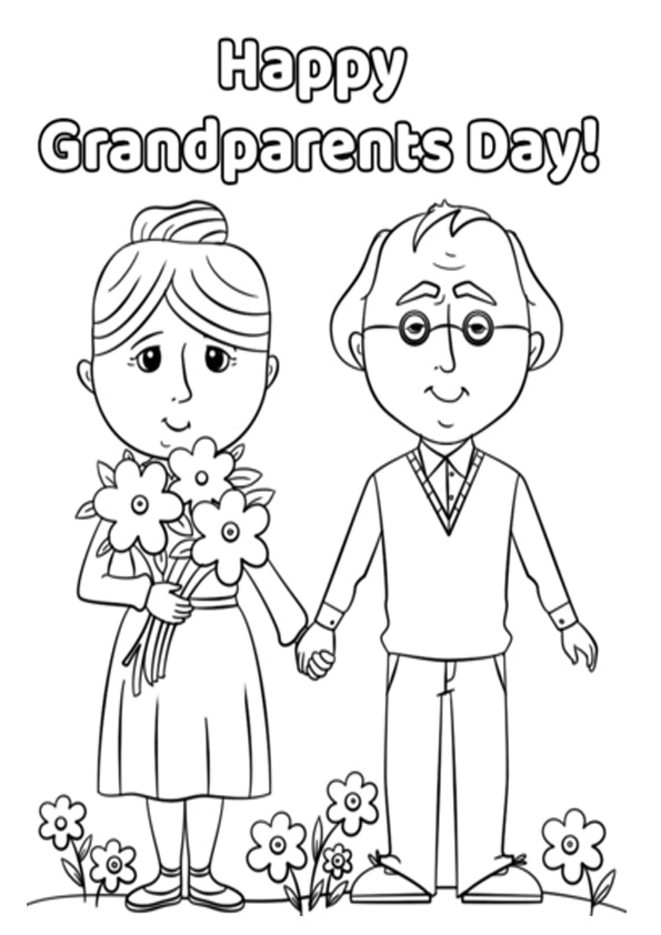Coloring pages grandparents day coloring pages