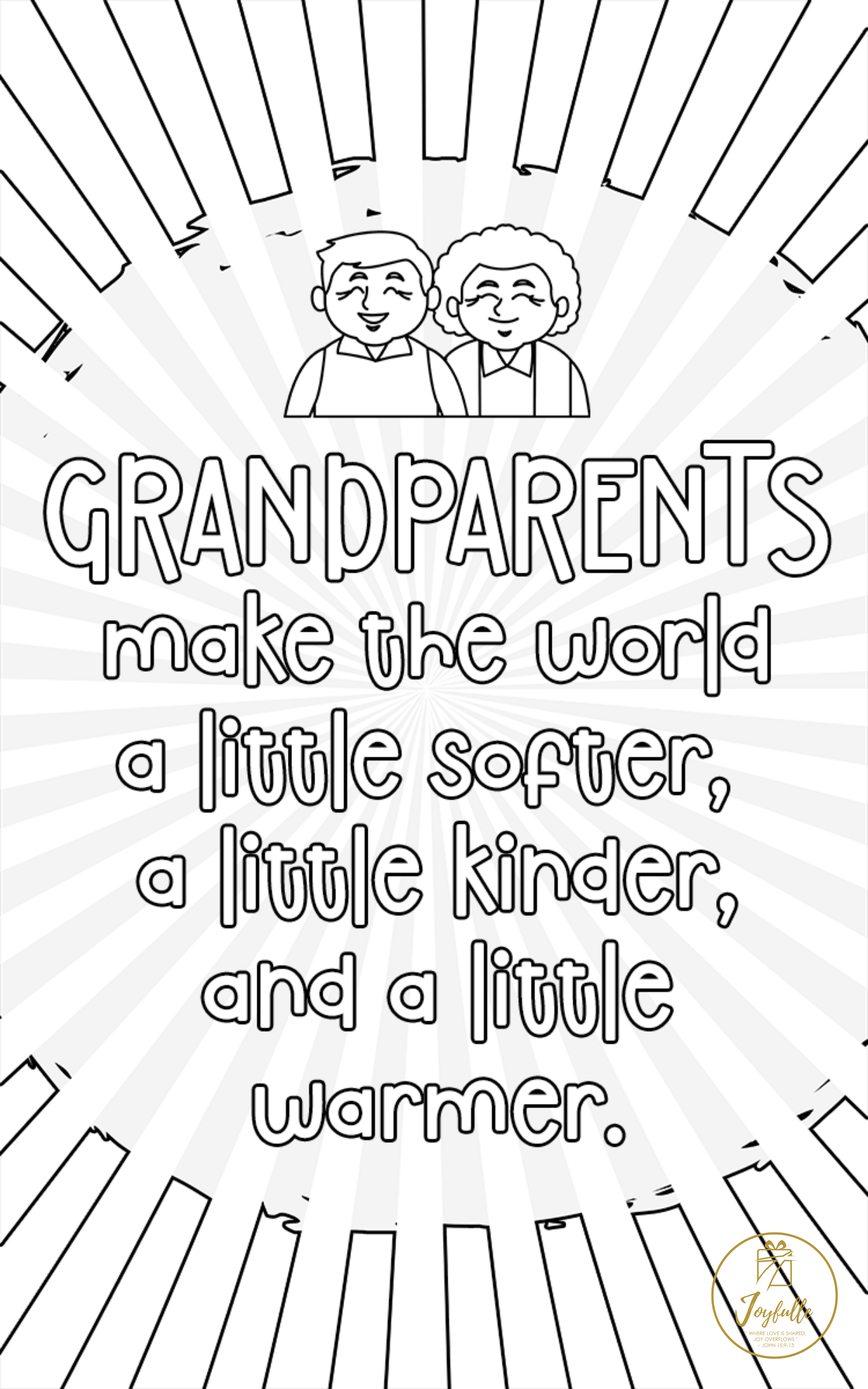 Grandparents make the world a little softer a little kinder and a little warmer printables greeting card