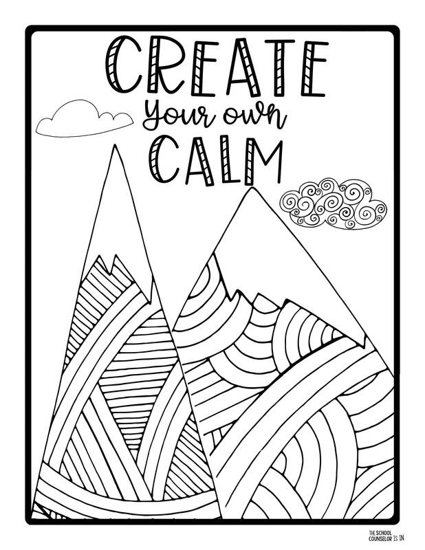 Mindfulness coloring pages