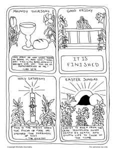 Holy triduum coloring page the homely hours