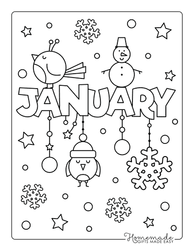 Free printable winter coloring pages for kids adults