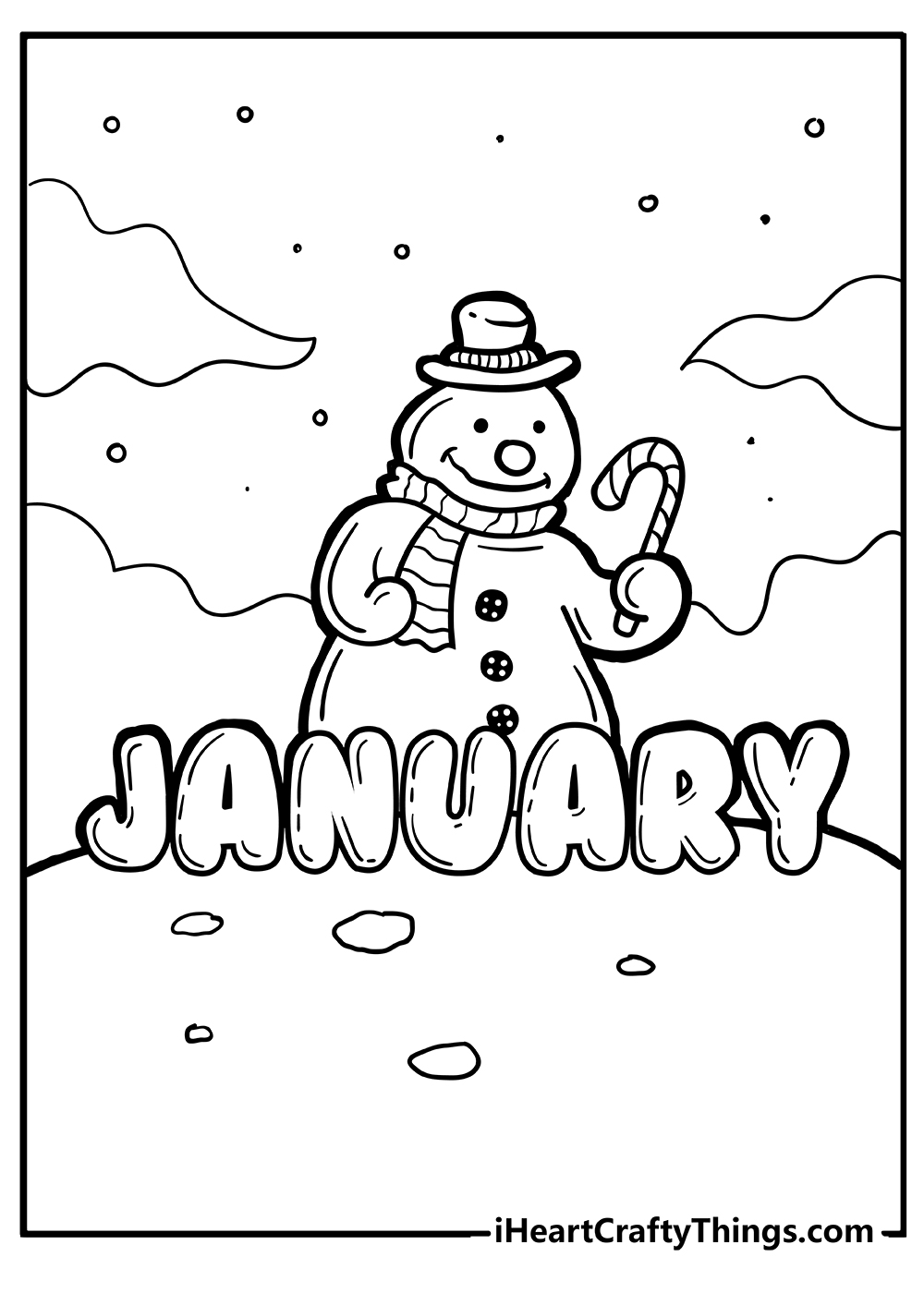 January coloring pages free printables