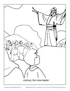 Joshua the new leader coloring page sunday school coloring pages bible coloring pages bible crafts sunday school