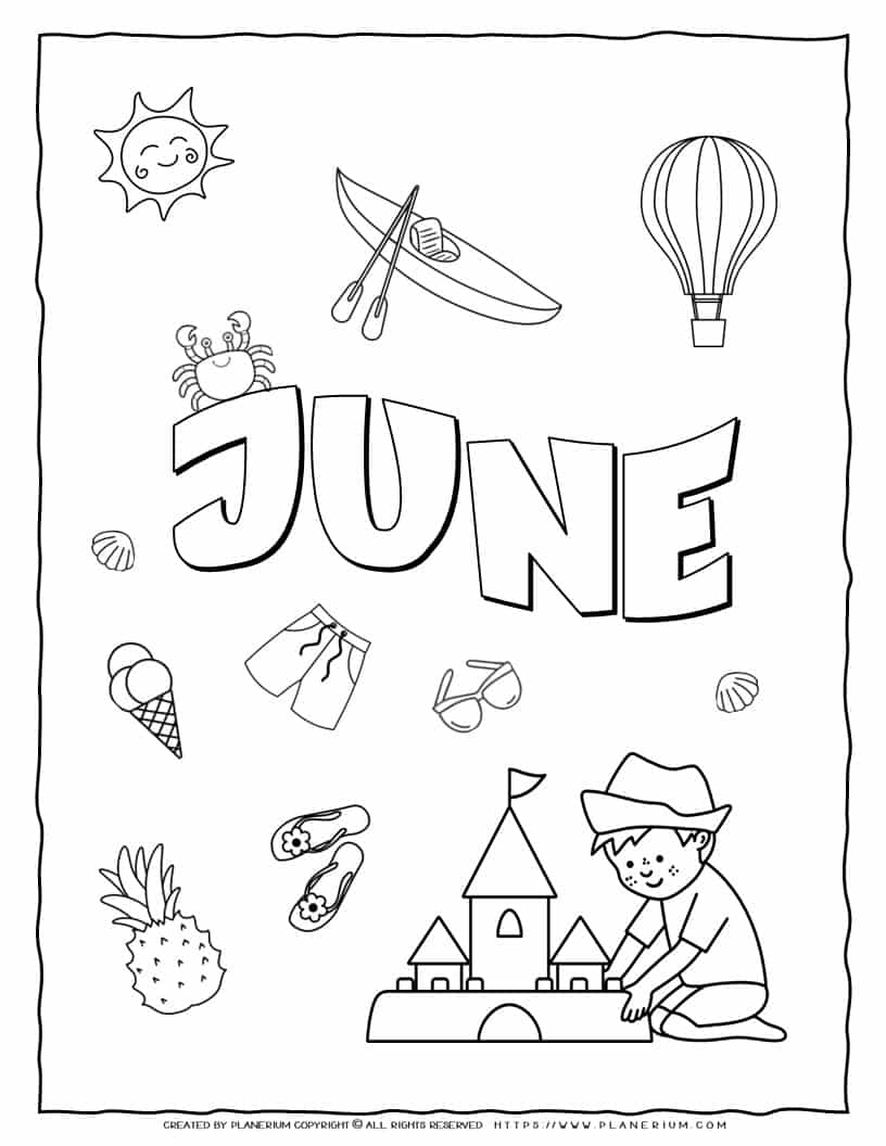 June coloring page